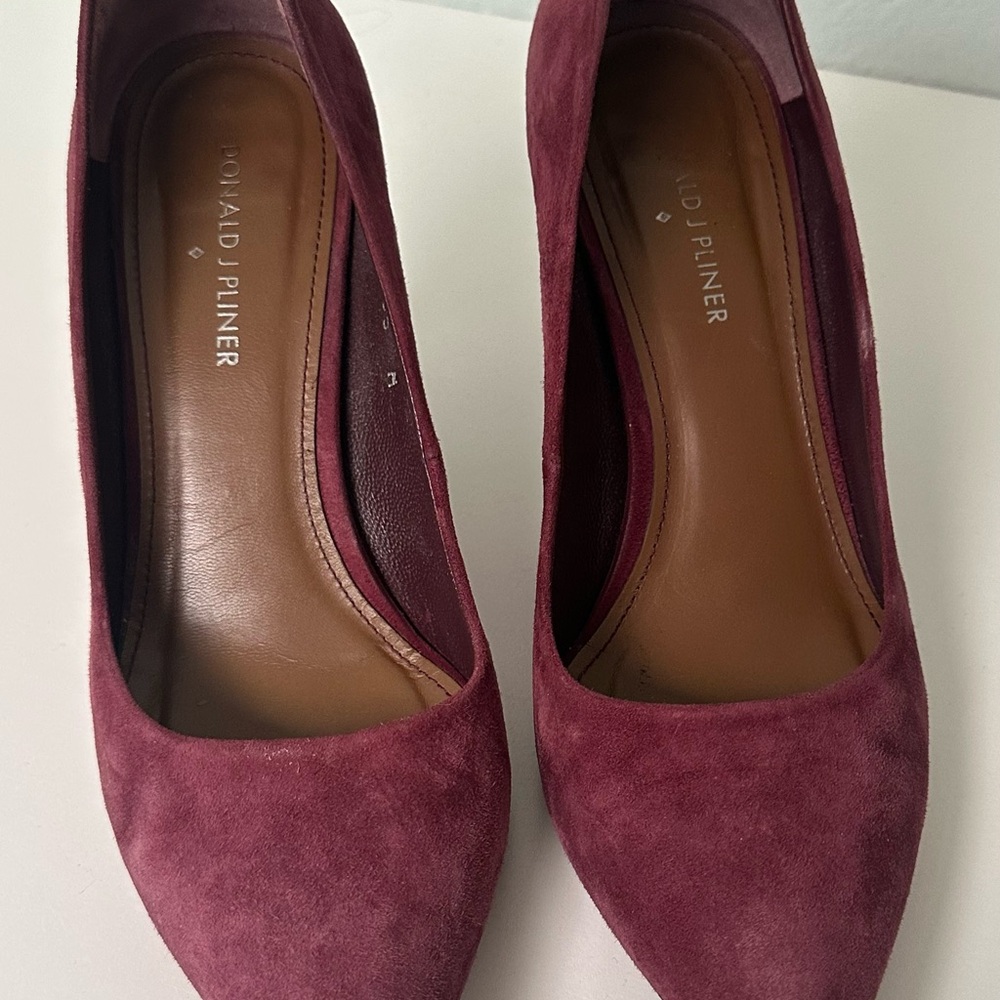 Donald J. Pliner Women's Wine Suede Heels